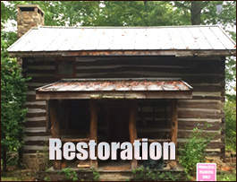 Historic Log Cabin Restoration  Matthews, North Carolina